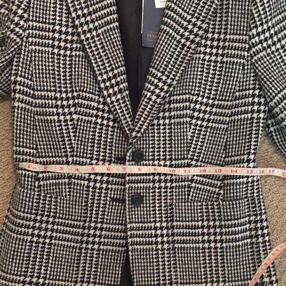 NWT Pendleton Virgin Wool Houndstooth Blazer – Size 4, Black & White - Picture 6 of 8